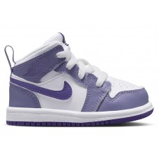 Малышам Jordan 1 Mid Dusty Amethyst White Court Purple (TD)