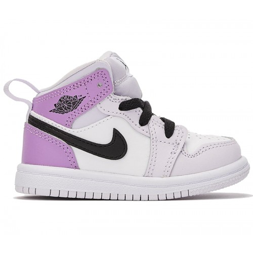Air Jordan 1 Mid TD Barely Grape - детская сетка размеров