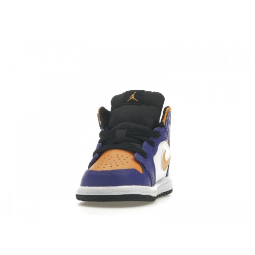 Air Jordan 1 Mid TD Lakers - детская сетка размеров