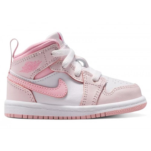 Air Jordan 1 Mid TD Pearl Pink White - детская сетка размеров