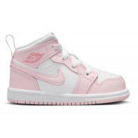 Малышам Jordan 1 Mid Pink Foam Fire Red (TD)
