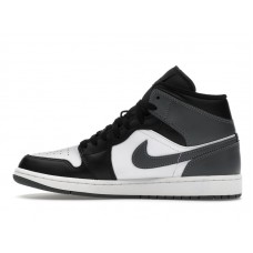 Jordan 1 Mid Black White Iron Grey