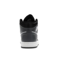 Jordan 1 Mid Black White Iron Grey