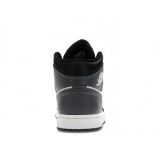 Jordan 1 Mid Black White Iron Grey
