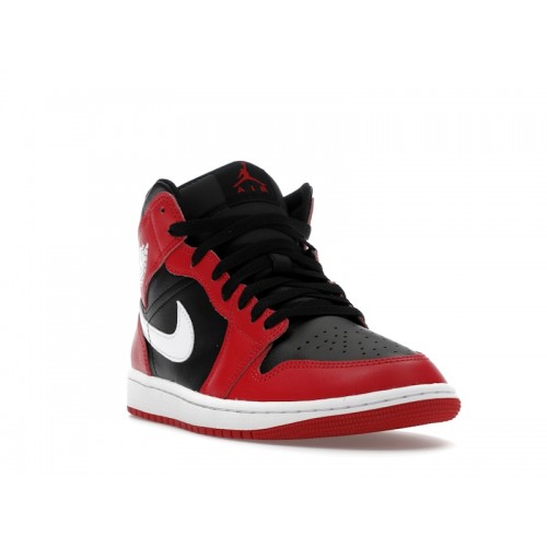 Air Jordan 1 Mid Gym Red Black White - мужская сетка размеров