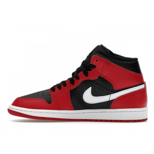 Air Jordan 1 Mid Gym Red Black White - мужская сетка размеров
