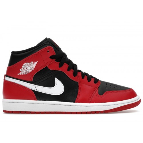 Air Jordan 1 Mid Gym Red Black White - мужская сетка размеров