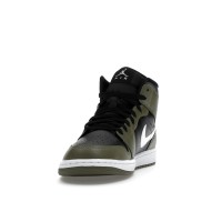 Jordan 1 Mid Black White Olive
