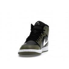 Jordan 1 Mid Black White Olive