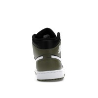 Jordan 1 Mid Black White Olive
