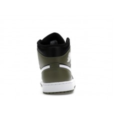 Jordan 1 Mid Black White Olive