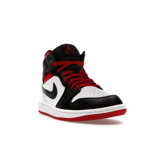 Кроссы Jordan 1 Mid Gym Red Black Toe - мужская сетка размеров