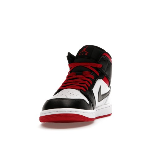 Кроссы Jordan 1 Mid Gym Red Black Toe - мужская сетка размеров