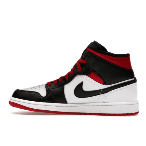 Кроссы Jordan 1 Mid Gym Red Black Toe - мужская сетка размеров