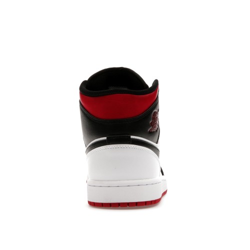 Кроссы Jordan 1 Mid Gym Red Black Toe - мужская сетка размеров