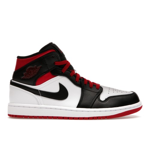 Кроссы Jordan 1 Mid Gym Red Black Toe - мужская сетка размеров