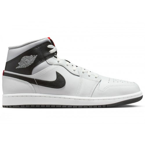 Jordan 1 Mid White Neutral Grey Infrared - мужская сетка размеров