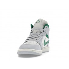 Jordan 1 Mid White Pure Platinum Pine Green