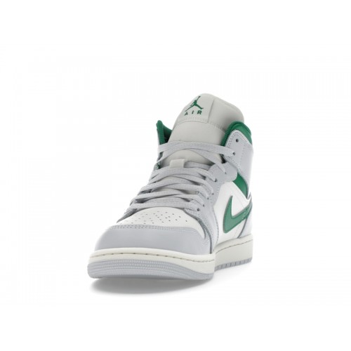 Air Jordan 1 Mid Summit White Lucky Green - мужская сетка размеров