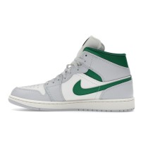 Jordan 1 Mid White Pure Platinum Pine Green