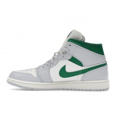 Jordan 1 Mid White Pure Platinum Pine Green