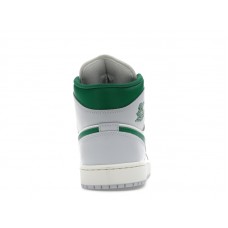 Jordan 1 Mid White Pure Platinum Pine Green