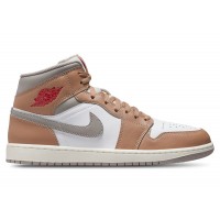 Jordan 1 Mid Rattan White College Grey