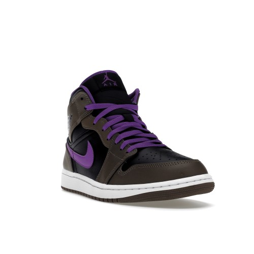 Кроссы Jordan 1 Mid Purple Mocha - мужская сетка размеров