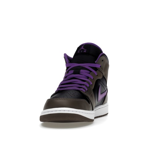 Кроссы Jordan 1 Mid Purple Mocha - мужская сетка размеров