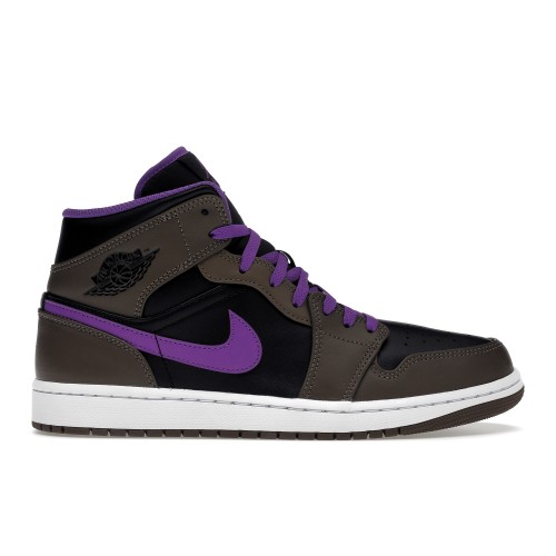 Кроссы Jordan 1 Mid Purple Mocha - мужская сетка размеров