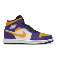 Кроссовки Jordan 1 Mid Lakers (2022)