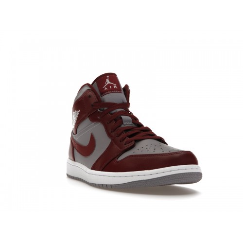 Кроссы Jordan 1 Mid Cherrywood Red - мужская сетка размеров