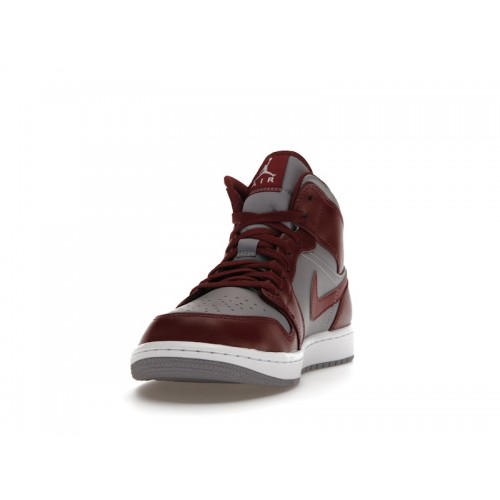 Кроссы Jordan 1 Mid Cherrywood Red - мужская сетка размеров