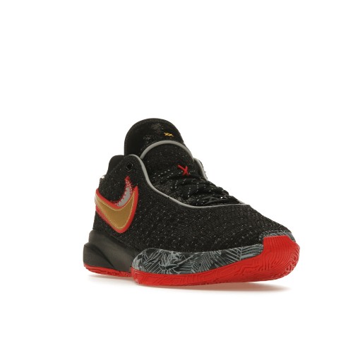 Кроссы Nike LeBron 20 Black University Red (GS) - подростковая сетка размеров