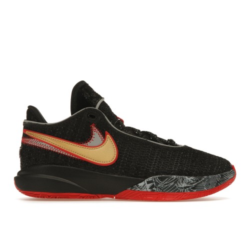 Кроссы Nike LeBron 20 Black University Red (GS) - подростковая сетка размеров