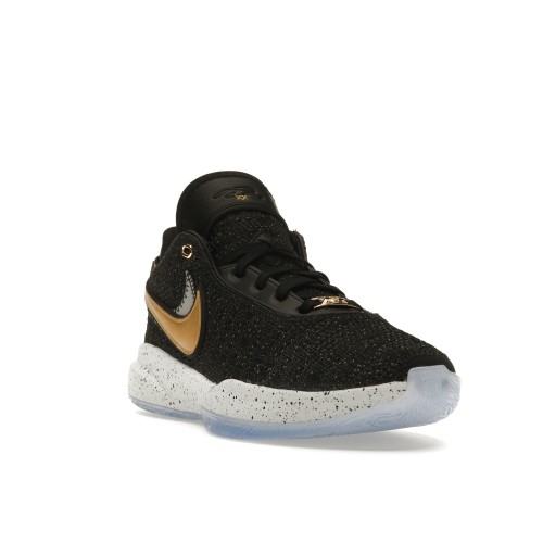 Кроссы Nike LeBron 20 Black Metallic Gold (GS) - подростковая сетка размеров