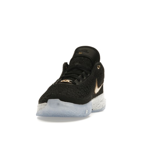 Кроссы Nike LeBron 20 Black Metallic Gold (GS) - подростковая сетка размеров