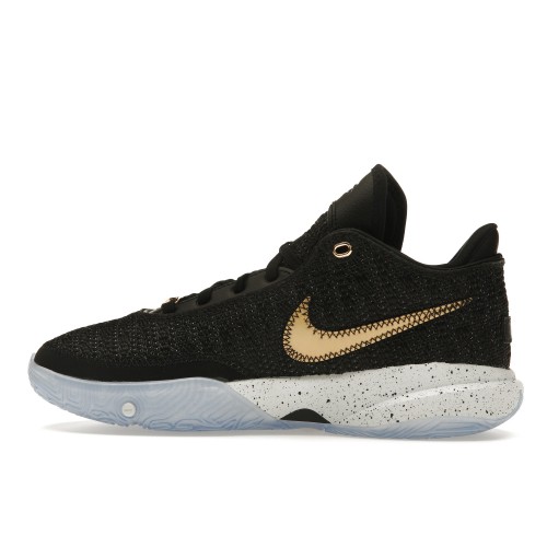 Кроссы Nike LeBron 20 Black Metallic Gold (GS) - подростковая сетка размеров