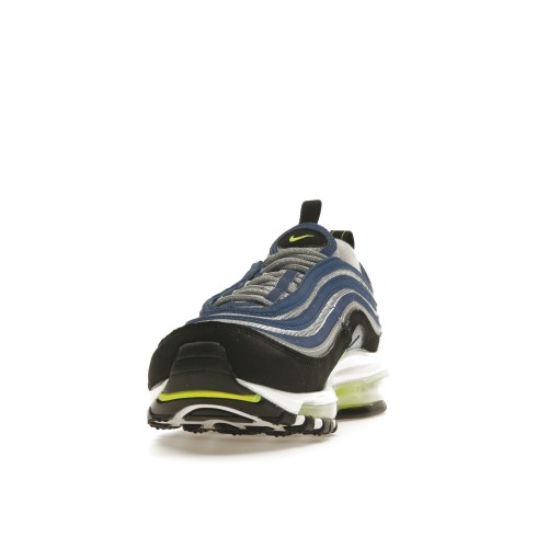 Кроссы Nike Air Max 97 OG Atlantic Blue Voltage Yellow (W) - женская сетка размеров