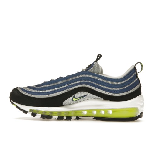 Кроссы Nike Air Max 97 OG Atlantic Blue Voltage Yellow (W) - женская сетка размеров