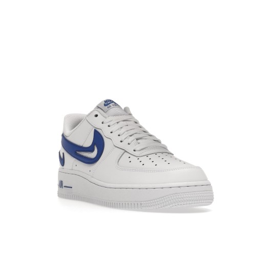 Кроссы Nike Air Force 1 Low 07 FM Cut Out Swoosh White Game Royal - мужская сетка размеров