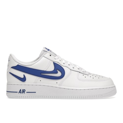 Кроссы Nike Air Force 1 Low 07 FM Cut Out Swoosh White Game Royal - мужская сетка размеров
