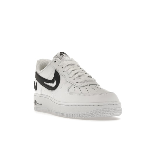 Кроссы Nike Air Force 1 Low 07 FM Cut Out Swoosh White Black - мужская сетка размеров