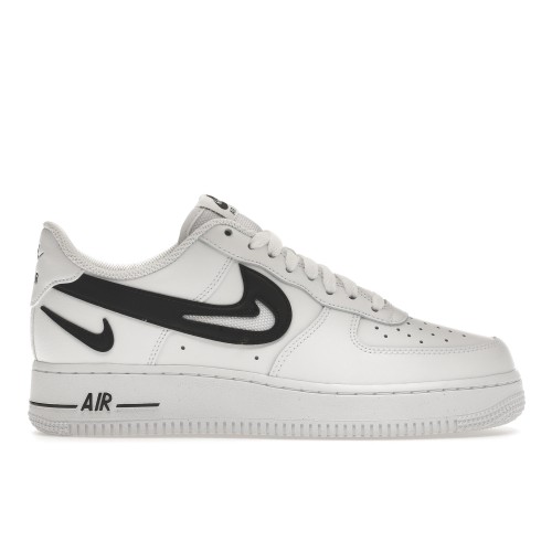 Кроссы Nike Air Force 1 Low 07 FM Cut Out Swoosh White Black - мужская сетка размеров