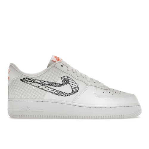 Кроссы Nike Air Force 1 Low 3D Swoosh Graphic - мужская сетка размеров