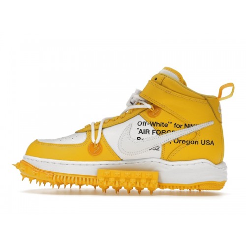 Кроссы Nike Air Force 1 Mid SP Off-White Varsity Maize - мужская сетка размеров