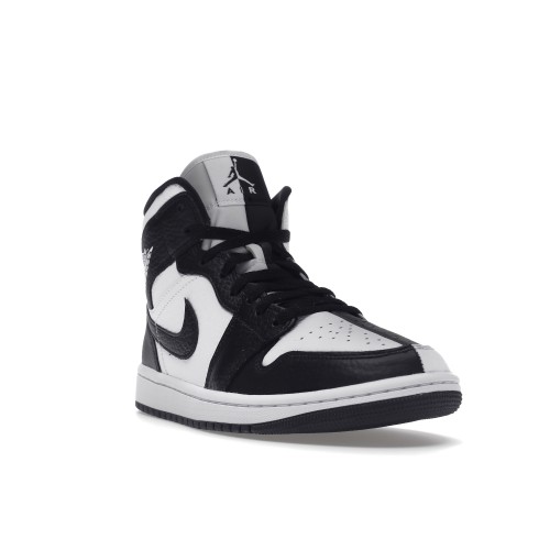 Кроссы Jordan 1 Mid Split Black White (W) - женская сетка размеров