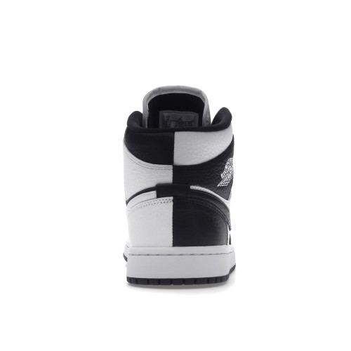 Кроссы Jordan 1 Mid Split Black White (W) - женская сетка размеров