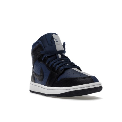 Кроссы Jordan 1 Mid Split French Blue (W) - женская сетка размеров