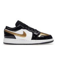 Подростковые кроссовки Jordan 1 Low SE Gold Toe (GS)